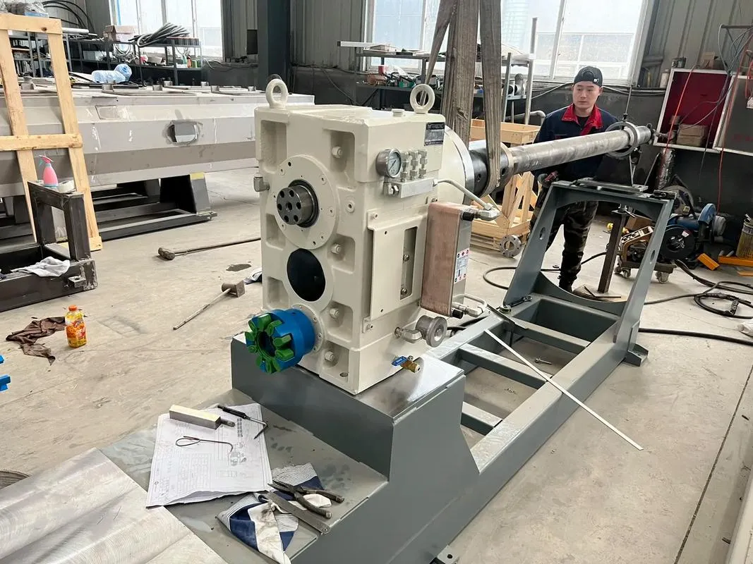 Factory drawing of ExtruderX twin-screw extruder
