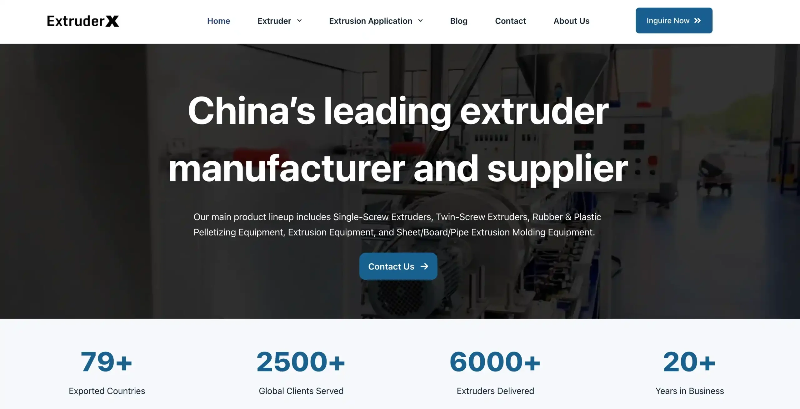Extruder Manufacturers ExtruderX